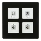 MDT BE-GT04S.01 KNX-Glastaster Plus 4-fach | glas schwarz