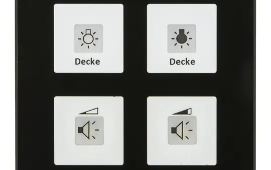 MDT BE-GT04S.01 KNX-Glastaster Plus 4-fach | glas schwarz