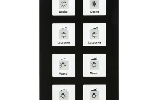 MDT BE-GT08S.01 KNX-Glastaster Plus 8-fach | glas schwarz