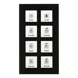 MDT BE-GTT8S.01 KNX-Glastaster Plus 8-fach, Temperatursensor | glas schwarz