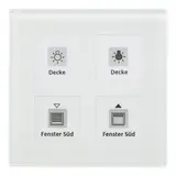 MDT BE-GTT4W.01 KNX-Glastaster Plus 4-fach, Temperatursensor | glas weiß