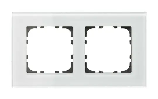 MDT BE-GTR2W.01 Abdeckrahmen Glas Sortiment 55 2-fach | glas weiß