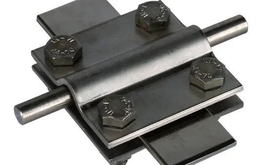 DEHN 318209 Kreuzstück o. Zwischenplatte V4A Rund- u. Flachleiter | 30 x 30 mm