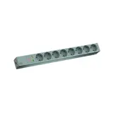 BACHMANN 333.404 Steckdosenleiste 19 Zoll PDU Basic 8-fach mit Überspannungsschutz | grau