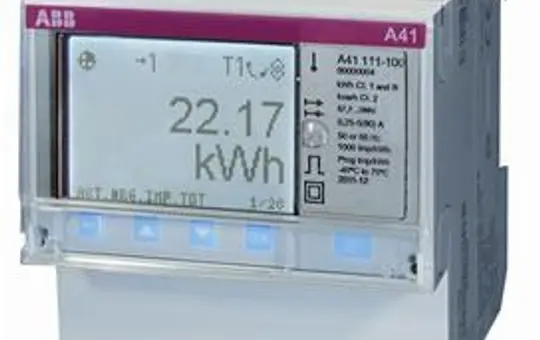 ABB A41412-100 Wechselstromzähler 2 I/O 80 A, Infrarot, gold