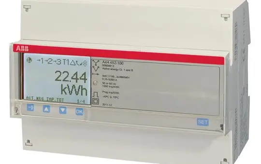 ABB A44452-100 Messwandlerzähler CTVT 2 I/O RS-485, gold