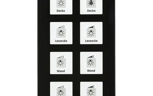 MDT RF-GTT8S.01 KNX-RF-Glastaster 8-fach 8-fach | glas schwarz