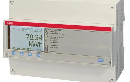 ABB A44112-100 Messwandlerzähler CTVT Impulsausgang RS-485, stahl