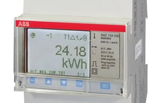 ABB A42112-100 Messwandlerzähler CTVT Impulsausgang RS-485, 1-phasig