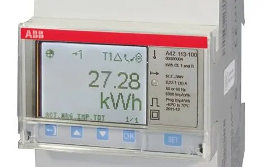 ABB A42113-100 Messwandlerzähler CTVT Impulsausgang M-Bus, 1-phasig