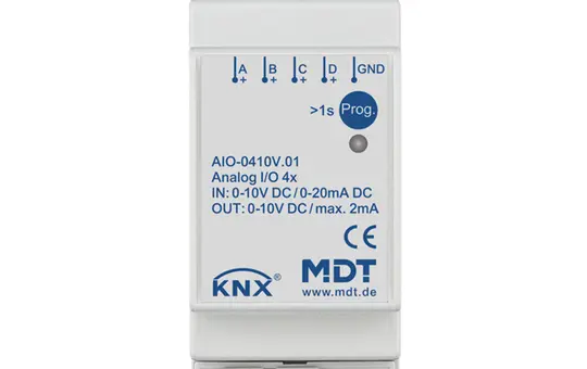 MDT AIO-0410V.01 KNX Analog Ein-/Ausgang REG 0-10 V 4-fach