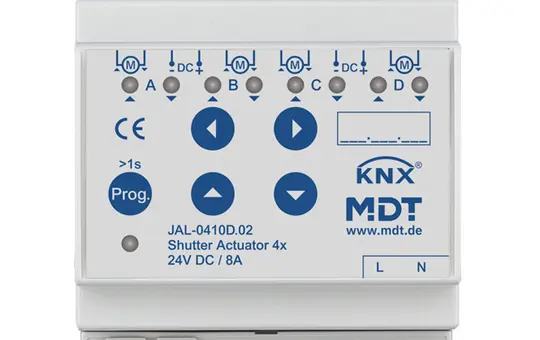MDT JAL-0410D.02 KNX Jalousieaktor 24 V DC 4-fach