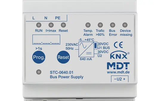 MDT STC-0640.01 KNX Busspannungsversorgung 640 mA, Diagnosefunktion