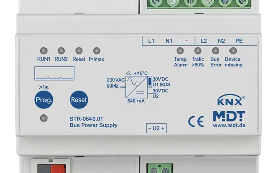 MDT STR-0640.01 KNX Busspannungsversorgung 640 mA, Diagnosefunktion, redundant