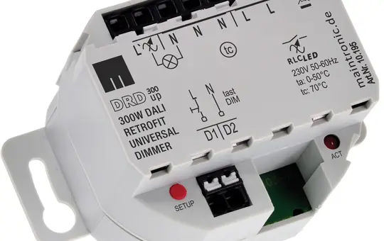 MAINTRONIC 10195 DALI-Retrofit-Dimmaktor 1-fach, 300 W, UP