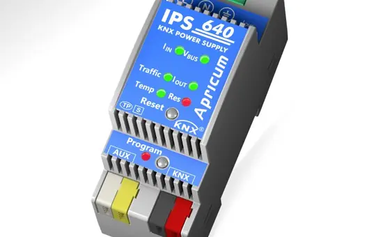 APRICUM IPS640 KNX-Busspannungsversorgung 640 mA, Diagnosefunktion