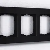 ENERTEX 1162-03-sw Aluminium-Abdeckrahmen für 55er-Systeme 3-fach | schwarz eloxiert