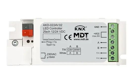 MDT AKD-0224V.02 KNX-LED-Dimmaktor DE 2-fach