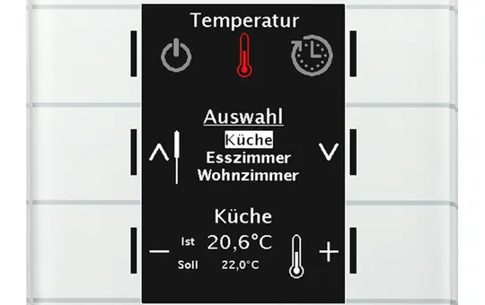 MDT BE-GBZW.01 KNX-Glasbedienzentrale Smart reinweiß glänzend