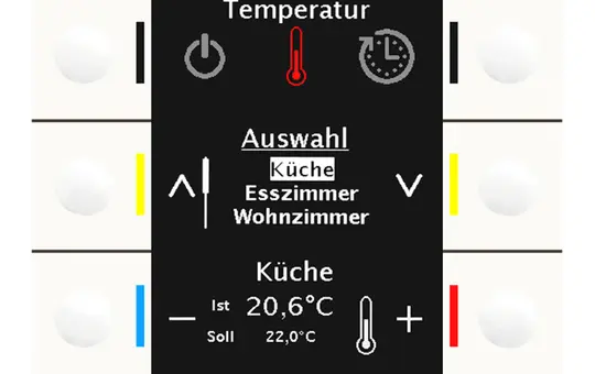MDT BE-BZS86.01 KNX-Bedienzentrale Smart 86 reinweiß glänzend