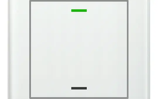 MDT BE-GTL1TW.01 KNX-Glastaster II Light m. Temperatursensor 1-fach, neutral | glas weiß