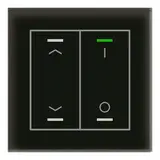 MDT BE-GTL2TS.C1 KNX-Glastaster II Light m. Temperatursensor 2-fach, Pfeile, IO | glas schwarz