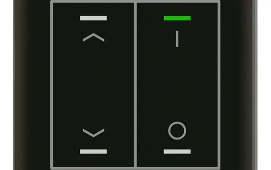 MDT BE-GTL2TS.C1 KNX-Glastaster II Light m. Temperatursensor 2-fach, Pfeile, IO | glas schwarz