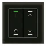MDT BE-GTL2TS.D1 KNX-Glastaster II Light m. Temperatursensor 2-fach, IO, Pfeile | glas schwarz