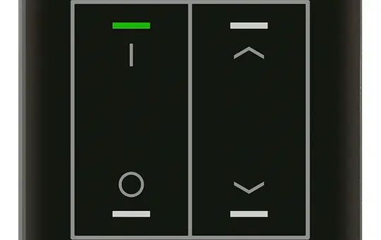MDT BE-GTL2TS.D1 KNX-Glastaster II Light m. Temperatursensor 2-fach, IO, Pfeile | glas schwarz