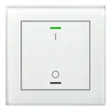MDT BE-GTL1TW.B1 KNX-Glastaster II Light m. Temperatursensor 1-fach, IO-Symbol | glas weiß
