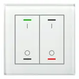 MDT BE-GTL2TW.B1 KNX-Glastaster II Light m. Temperatursensor 2-fach, IO-Symbol | glas weiß