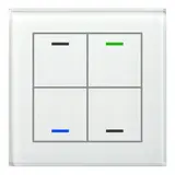 MDT BE-GTL4TW.01 KNX-Glastaster II Light m. Temperatursensor 4-fach, neutral | glas weiß