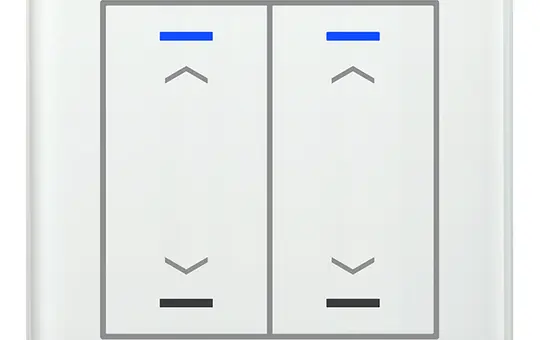 MDT BE-GTL20W.A1 KNX-Glastaster II Light 2-fach, Pfeile | glas weiß