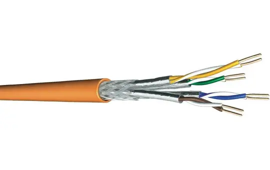 DRAKA 60011130Ri.100 Datenleitung Cat. 7a HS (1500 MHz) Ring 100 m | orange | 4x2x22 AWG