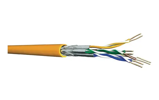 DRAKA 60011130Ri.50 Datenleitung Cat. 7a HS (1500 MHz) Ring 50 m | orange | 4x2x22 AWG