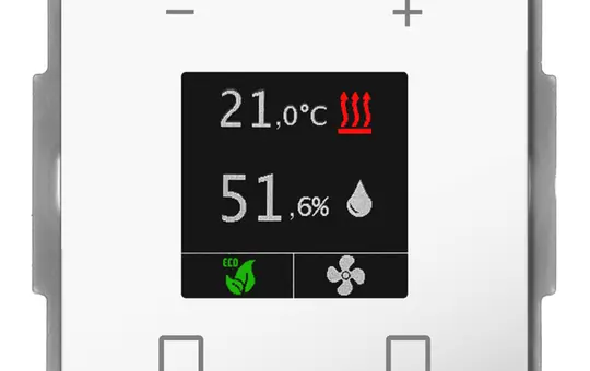MDT SCN-RTN63S.01 KNX-Raumtemperaturregler Smart 63 Nebenstelle | studioweiß glänzend