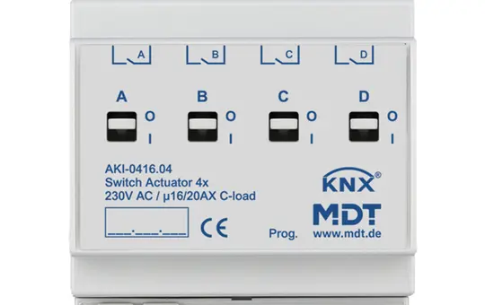 MDT AKI-0416.04 KNX-Schaltaktor Industrie 4-fach