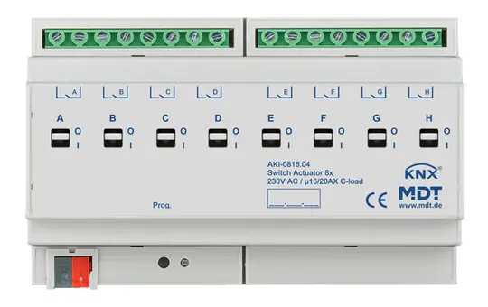 MDT AKI-0816.04 KNX-Schaltaktor Industrie 8-fach