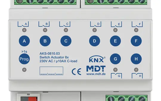 MDT AKS-0810.03 KNX-Schaltaktor Standard 10 A 8-fach