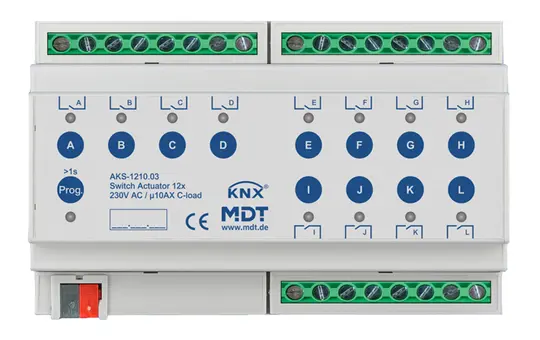 MDT AKS-1210.03 KNX-Schaltaktor Standard 10 A 12-fach