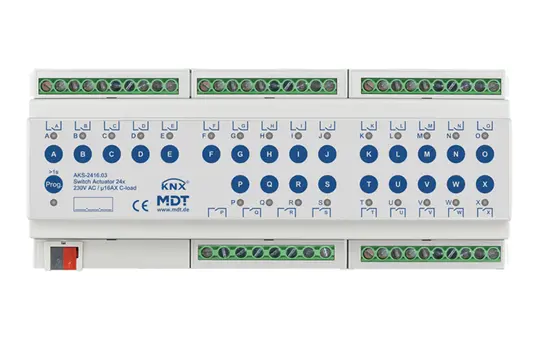 MDT AKS-2416.03 KNX-Schaltaktor Standard 16 A 24-fach