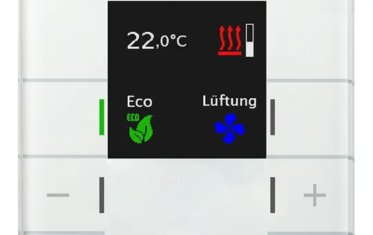 MDT SCN-RTRGW.02 KNX-Glasraumtemperaturregler Smart 4-fach | reinweiß glänzend