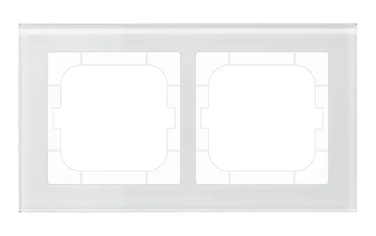 MDT BE-GTR263W.01 Abdeckrahmen Glas Sortiment 63 2-fach | glas weiß