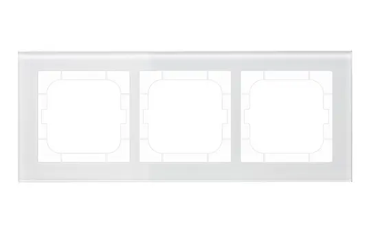 MDT BE-GTR363W.01 Abdeckrahmen Glas Sortiment 63 3-fach | glas weiß
