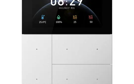 GVS CHTFB-3.0/6.1.22 KNX-Raumcontroller WALTZ TOUCH+ PAD 3-fach, Aluminium | silber