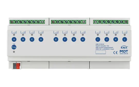 MDT AMI-1216.03 KNX-Schaltaktor Industrie m. Strommessung v3 12-fach