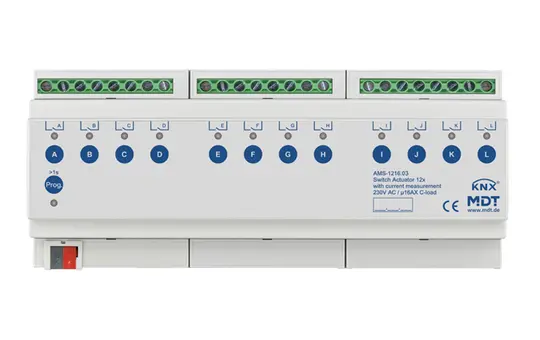 MDT AMS-1216.03 KNX-Schaltaktor Standard m. Strommessung v3 12-fach