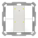 MDT BE-TA55T4.G2 KNX-Tastsensor Plus m. Temp. UP v2 4-fach | reinweiß glänzend