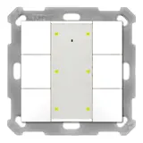 MDT BE-TA55T6.G2 KNX-Tastsensor Plus m. Temp. UP v2 6-fach | reinweiß glänzend