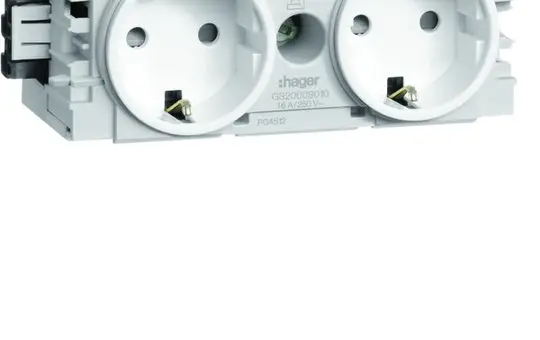 HAGER Kanalsteckdose Wago Winsta für C-Profil 